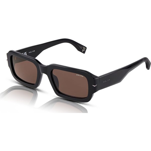 Police Supernova 10 SPLU72 Men's Sunglasses 0700 Shiny Black/Brown
