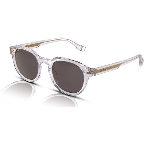 Police Zac 3 SPLU83 Men's Sunglasses 0880 Shiny Crystal/Smoke