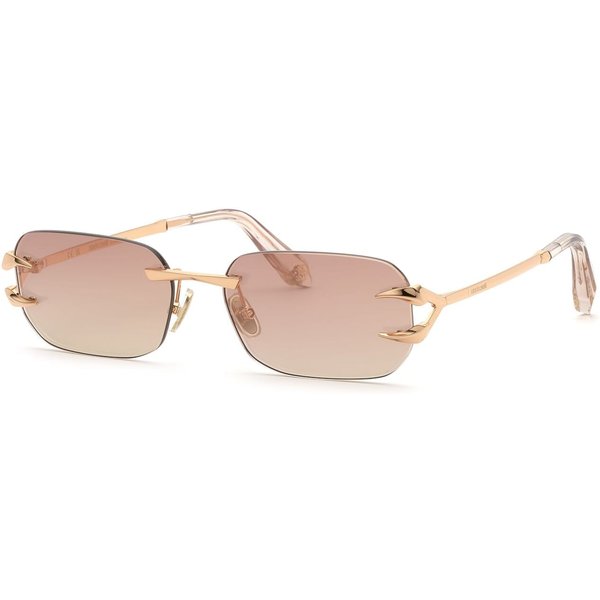Roberto Cavalli SRC181 Women's Sunglasses 08FC Shiny Copper Gold/Brown Gradient