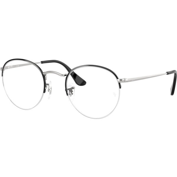 Ray-Ban Round Gaze RX3947V Glasses 3183 Black On Silver