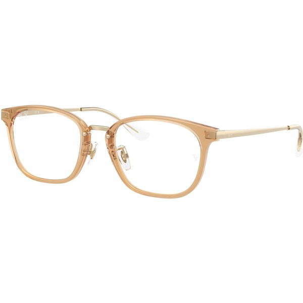 Ray-Ban RX7247D Glasses 8473 Transparent Brown On Pale Gold