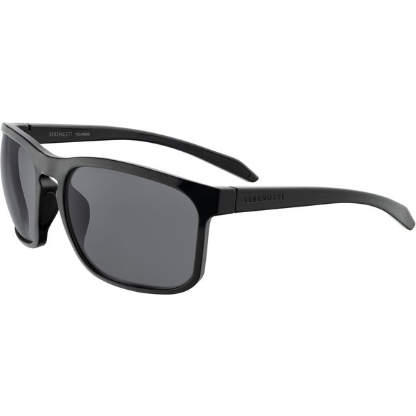 Serengeti Carson SS750004 Sunglasses Shiny Black /Mineral Polarized Smoke