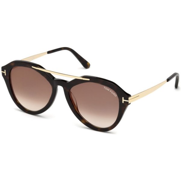 Tom Ford Lisa-02 TF0576 Women's Sunglasses 52G Brown Havana/Brown Mirror