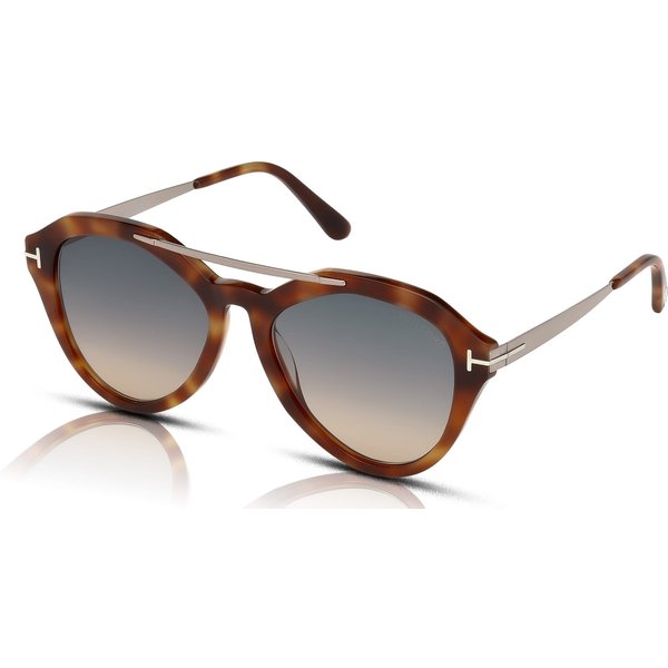 Tom Ford Lisa-02 FT0576 Women's Sunglasses 53B Blonde Havana/Smoke