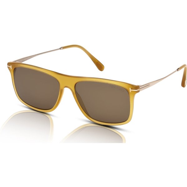 Tom Ford Max FT0588 Men's Sunglasses 39J Shiny Yellow/Roviex