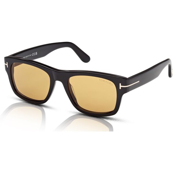 Tom Ford Smith-02 FT1303 Men's Sunglasses 01E Shiny Black/Brown
