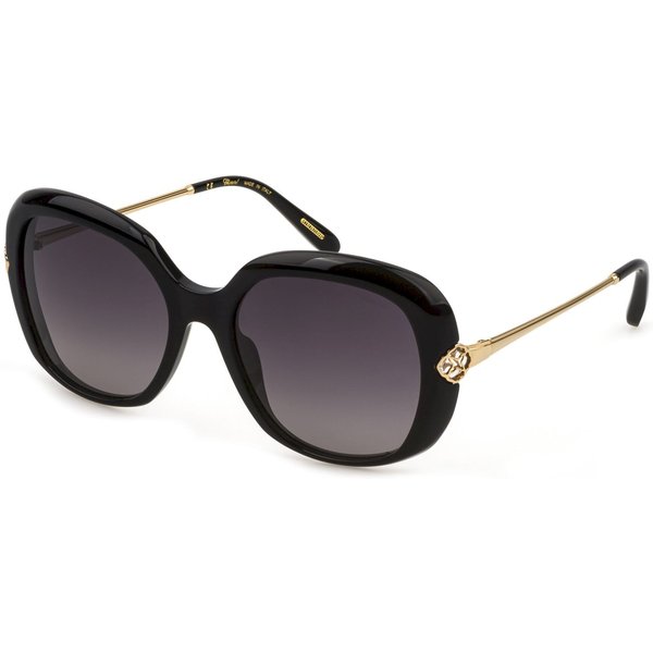 Chopard SCH314S Women's Sunglasses 0700 Shiny Black/Smoke Gradient