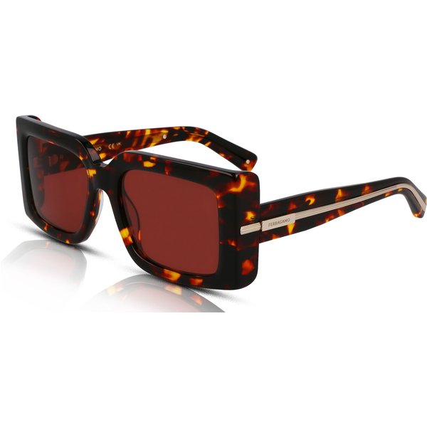 Ferragamo SF2032S Women's Sunglasses 242 Dark Tortoise/Brown
