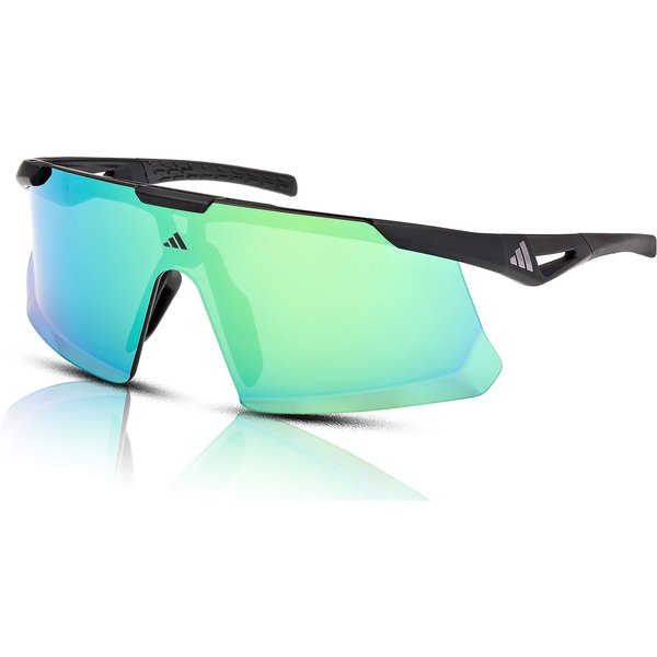 Adidas Sport Dunamis Evo-S Dunamis Evo SP0107 Sunglasses 02Q Matte Black/Green Mirror