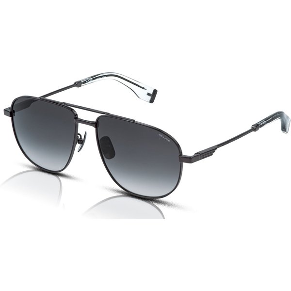 Police Mercury Lite 1 SPLR83 Men's Sunglasses 0672 Shiny Black Gold/Smoke Gradient