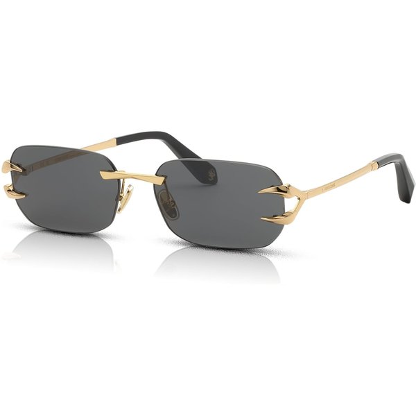 Roberto Cavalli SRC181 Women's Sunglasses 300K Shiny Rose Gold/Smoke