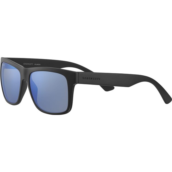 Serengeti Positano 8982 Sunglasses Matte Black/Mineral Polarised 555nm Blue