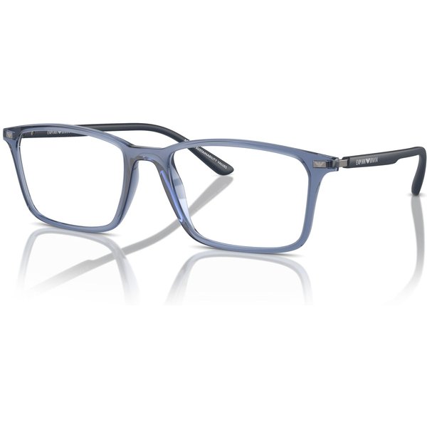Emporio Armani EA3237 Men's Glasses 6108 Shiny Transparent Blue
