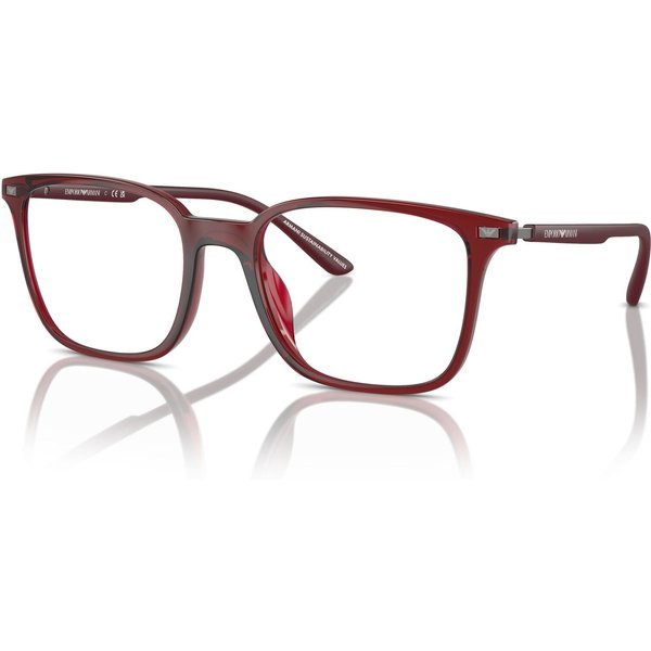 Emporio Armani EA3242U Men's Glasses 6109 Shiny Transparent Bordeaux