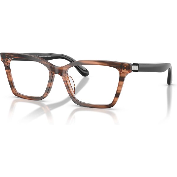 Emporio Armani EA3261U Women's Glasses 6266 Shiny Striped Brown