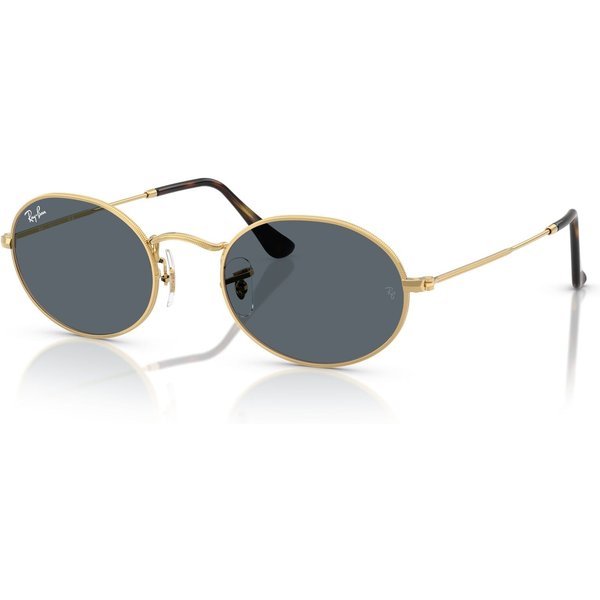 Ray-Ban Oval RB3547N Sunglasses 001/R5 Arista Gold/Blue