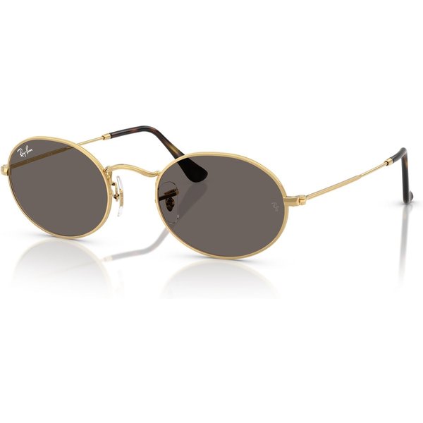 Ray-Ban Oval RB3547N Sunglasses 001/B1 Arista Gold/Dark Grey