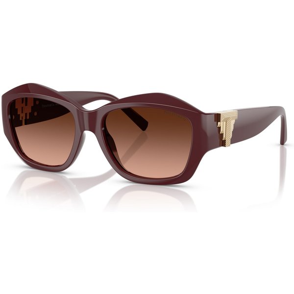 Tiffany & Co. TF4233U Women's Sunglasses 83895M Burgundy/Pink Gradient Grey