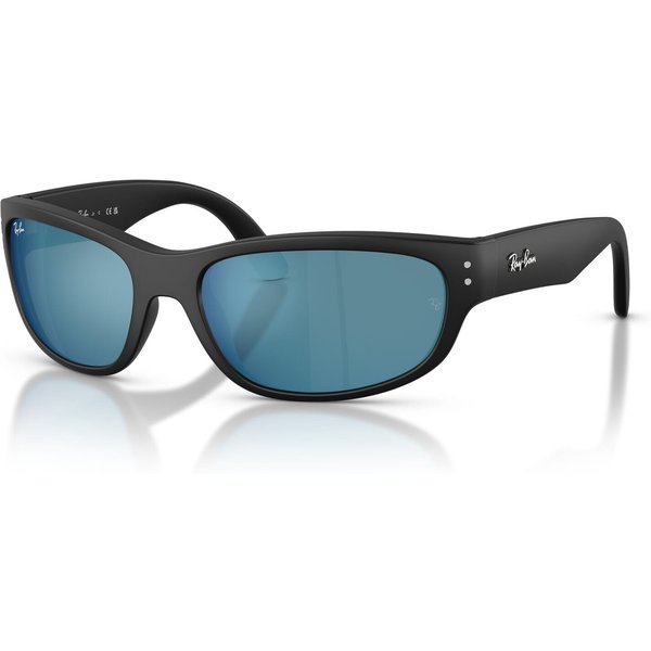 Ray-Ban RJ9189S Kids' Sunglasses 100S55 Matte Black/Dark Blue Mirror Blue