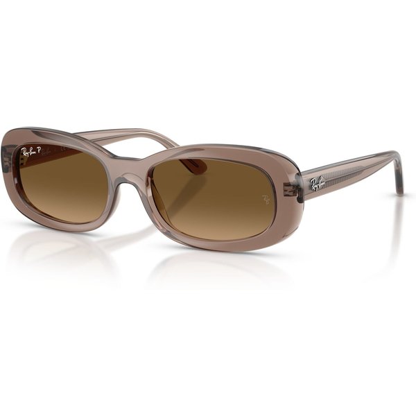 Ray-Ban RB2221 Women's Sunglasses 6827M2 Transparent Beige/Gradient Brown Polarised 56mm