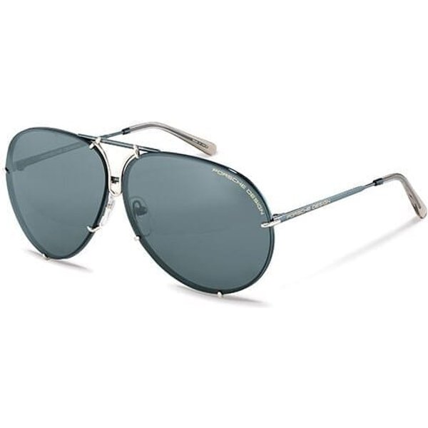 Porsche Design P8478 Iconic Aviator Sunglasses V649 Blue/Blue Mirror Silver 69mm