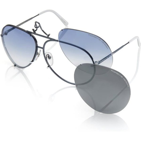 Porsche Design P8478 Iconic Aviator Sunglasses L573 Blue/White/Blue Gradient 69mm