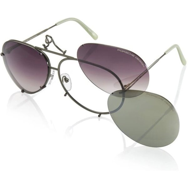 Porsche Design P8478 Iconic Aviator Sunglasses G155 Green/Plum/Violet Gradient 69mm