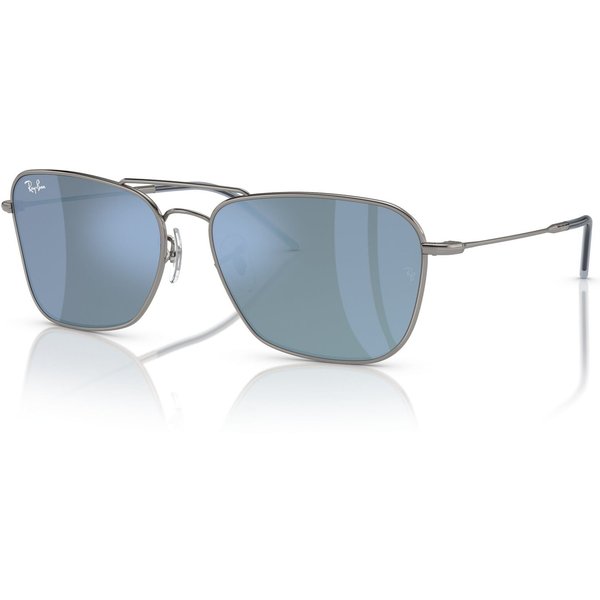 Ray-Ban Caravan Reverse RBR0102S Sunglasses 004/GA Gunmetal/Light Blue 58mm