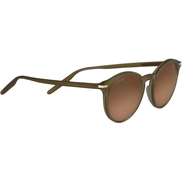 Serengeti Leonora SS028007 Sunglasses Crystal Khaki/Mineral Polarised Drivers Gradient