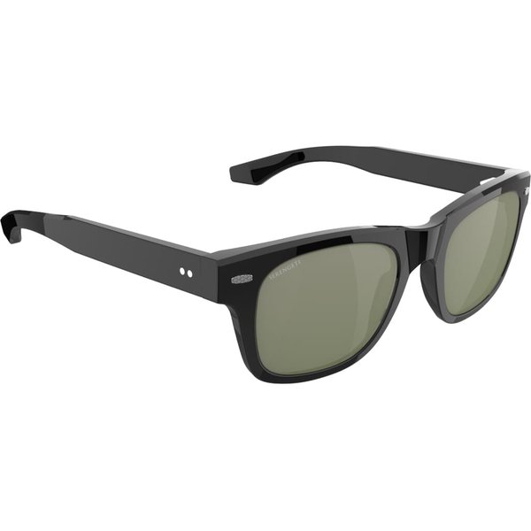 Serengeti Borrego SS758001 Sunglasses Shiny Black/Mineral Polarised 555nm