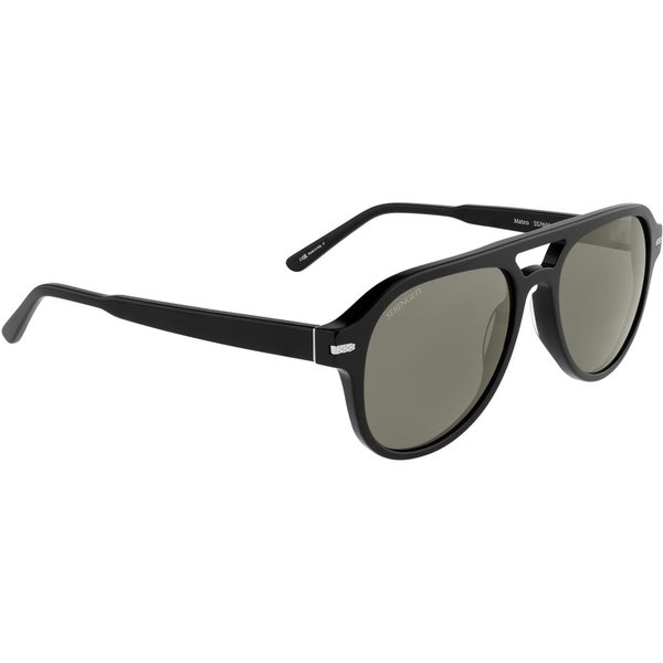 Serengeti Mateo SS765001 Sunglasses Shiny Black/Mineral Polarised 555nm