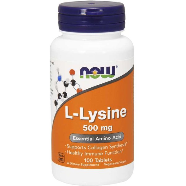 NOW Foods L-Lysine 500 mg Tabs. 100 Tabletten