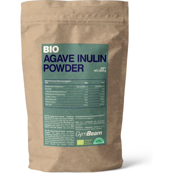 GymBeam BIO Agave Inulin-Pulver 250 g