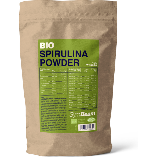GymBeam BIO Spirulina-Pulver 250 g