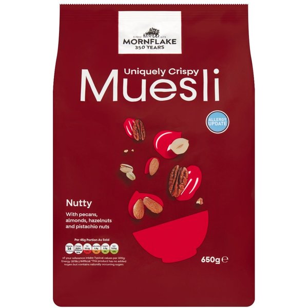 MornFlake Knuspriges Müsli Nuty 650 g