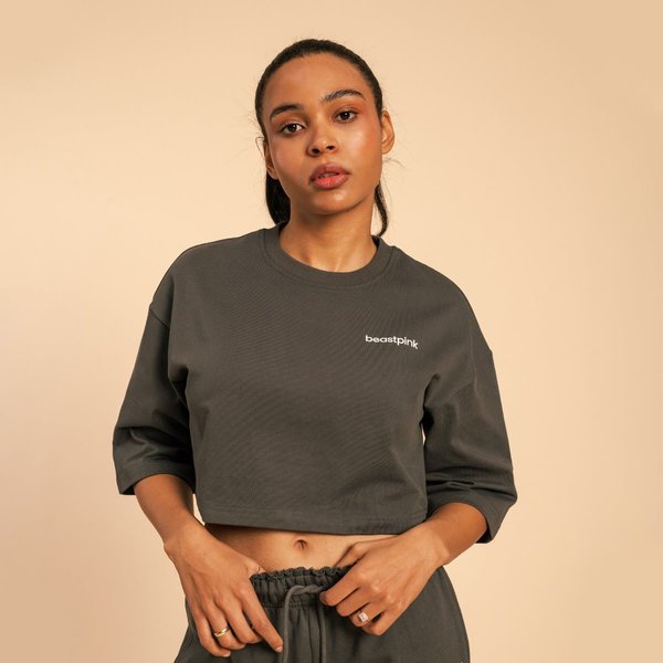 BeastPink Serenity Crop T-Shirt für Frauen in Shadow S