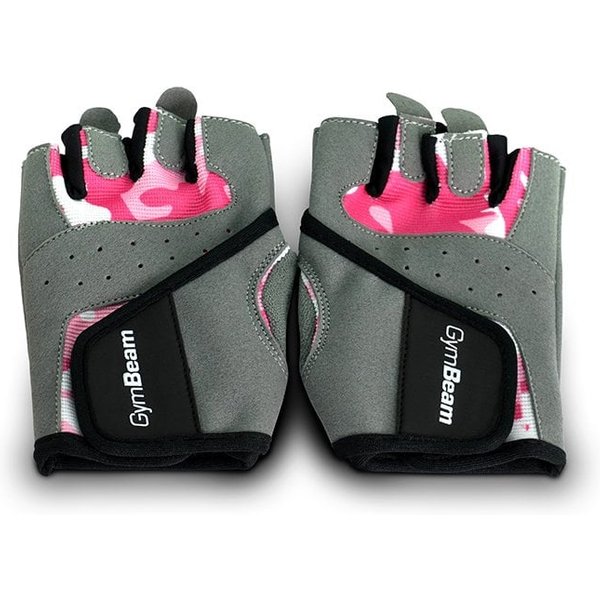 GymBeam Fitnesshandschuh für Frauen Camo Pink M