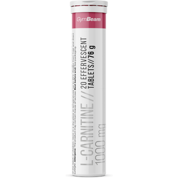 GymBeam L-Carnitin Brausetabletten (1000 mg) 20 Tabletten Himbeere