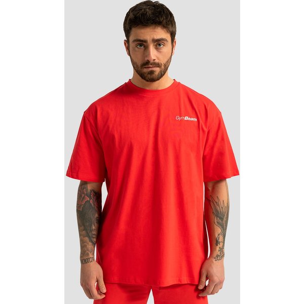 GymBeam Oversized Limitless T-Shirt in Hot Red M