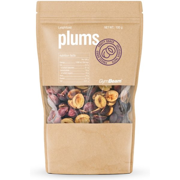 GymBeam Gefriergetrocknete Pflaumen 100 g