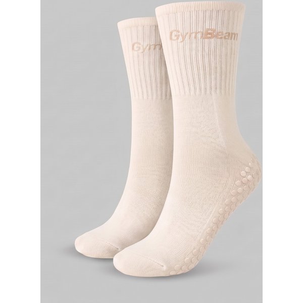 GymBeam Pilates Socken Beige M