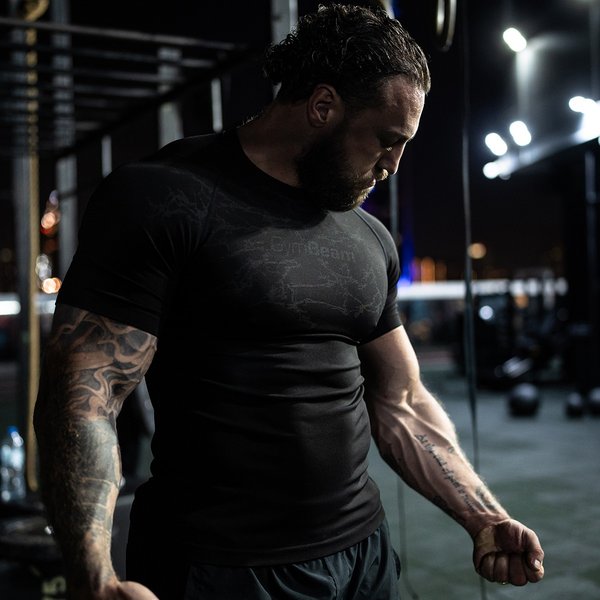 GymBeam Static Seamless T-Shirt in Black S