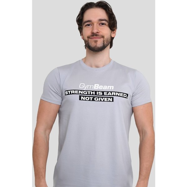 GymBeam T-Shirt Strength in Pacific Grey M