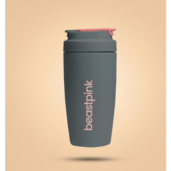BeastPink Thermobecher (500 ml) in Grey