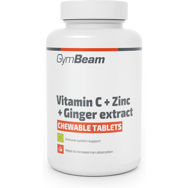 GymBeam Vitamin C + Zink + Ingwerextrakt als Kautabletten 90 Tabletten