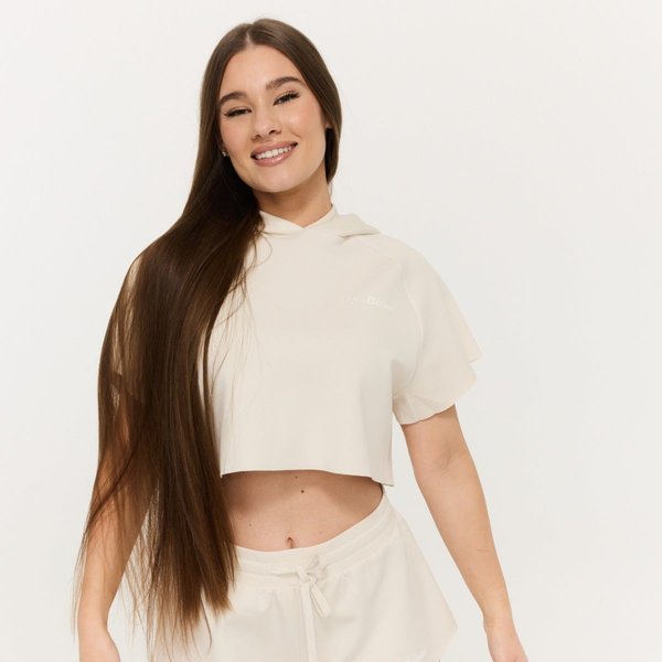 GymBeam Relay Cropped Hoodie für Frauen in Pearl L