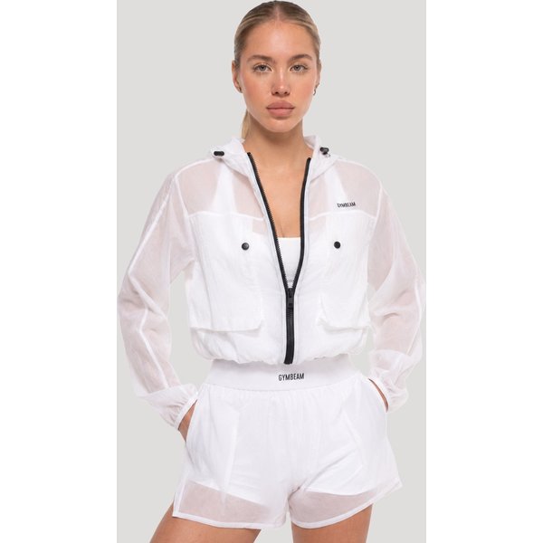 GymBeam Flow Jacke für Frauen in White M