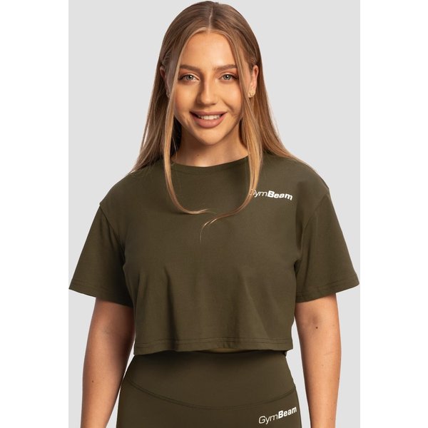 GymBeam Limitless Cropped T-Shirt für Frauen in Espresso L