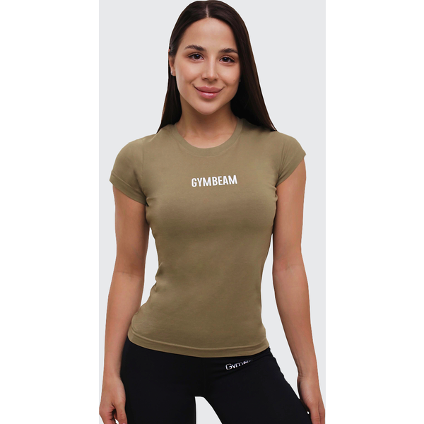 GymBeam FIT T-Shirt für Frauen in Olive S
