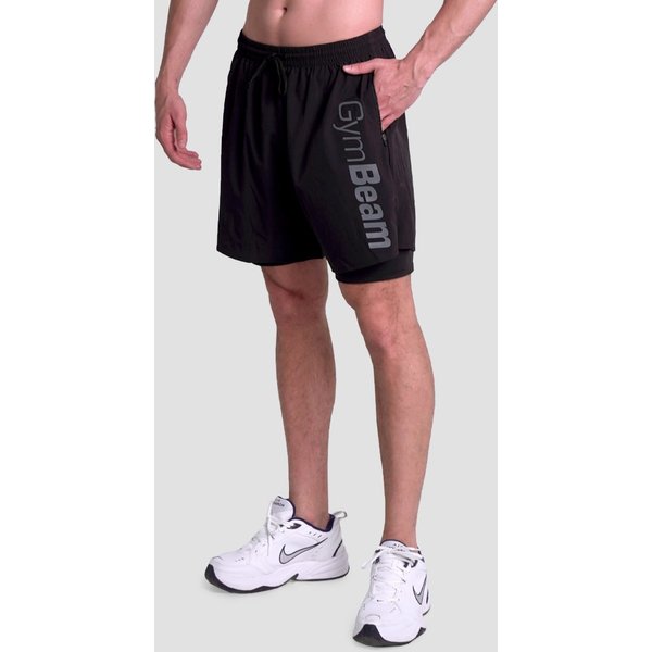 GymBeam Essence 2in1 Shorts in Black M